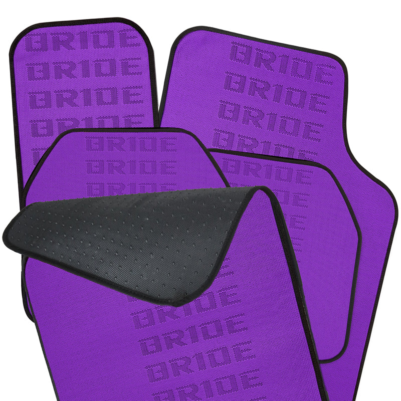 JDM Purple BRIDE Fabric Car Armrest Pad Cover Center Console Box Cushion  Mat