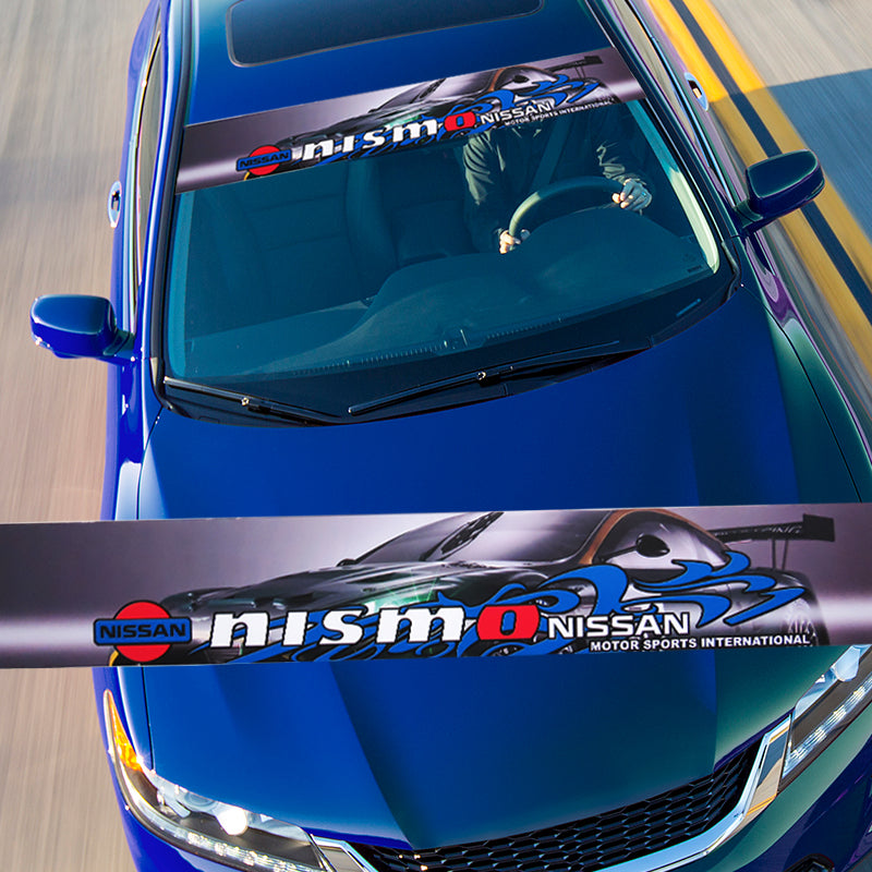 For NISSAN NISMO GT-R 350Z 370Z Car Window Windshield Vinyl Banner Dec –  MAKOTO_JDM
