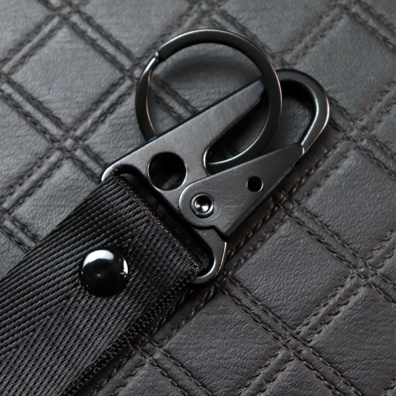 For FORD New Black Keychain Metal key Ring Hook Strap Lanyard Nylon  Universal