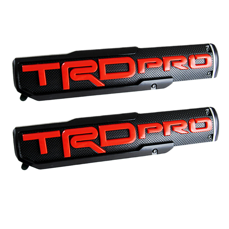 2 pcs TRD PRO 3D ABS Molded Nameplate Toyota Tacoma OEM Door