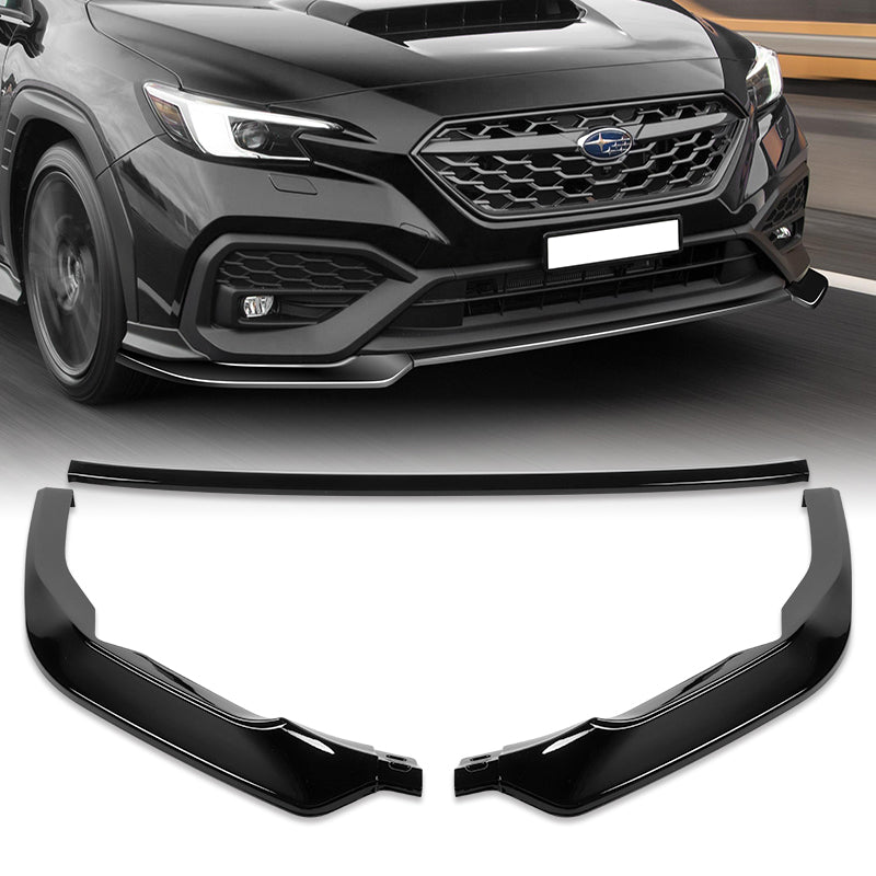 For 2022-2023 Subaru WRX ST-Style 3-PCS Painted BLACK Front Bumper