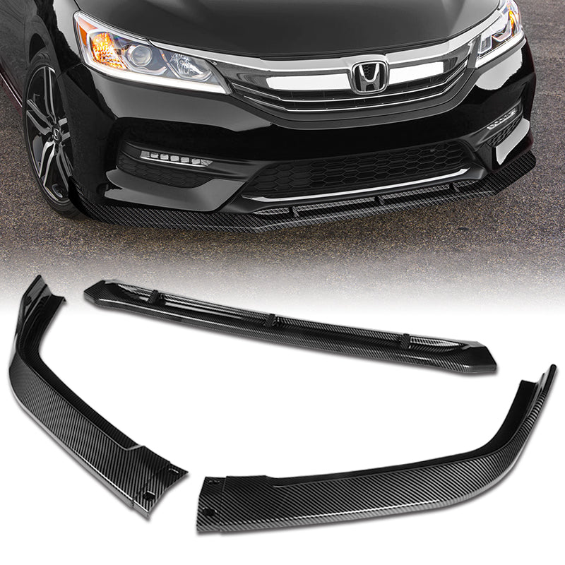 For 2016-17 Honda Accord Sedan Real Carbon Fiber STP-Style 3-Piece