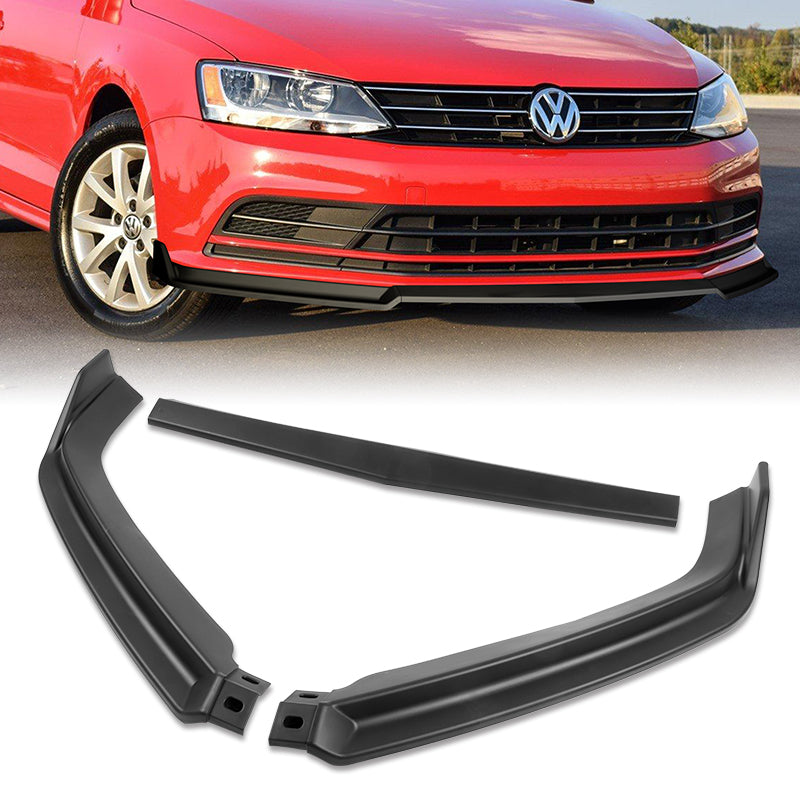 2015 - 2018 Volkswagen VW Jetta Matte Black 3-Piece Front Bumper