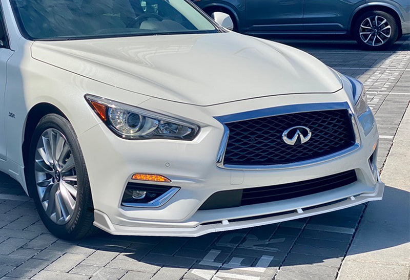 2018-2021 Infiniti Q50 Premium Painted White 3-Piece Front Bumper