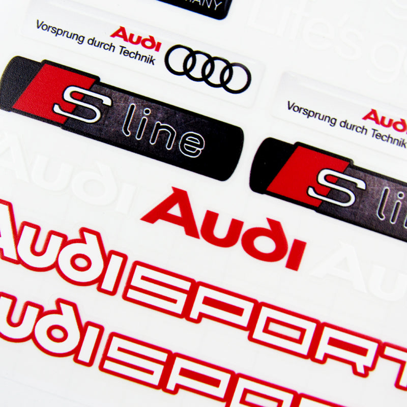 AUDI Autocollants stickers logo AUDI - AUDI SPORT - AUDI QUATTRO.