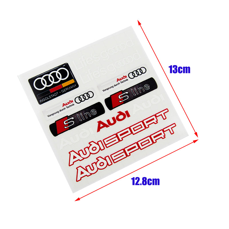 AUDI Autocollants stickers logo AUDI - AUDI SPORT - AUDI QUATTRO.