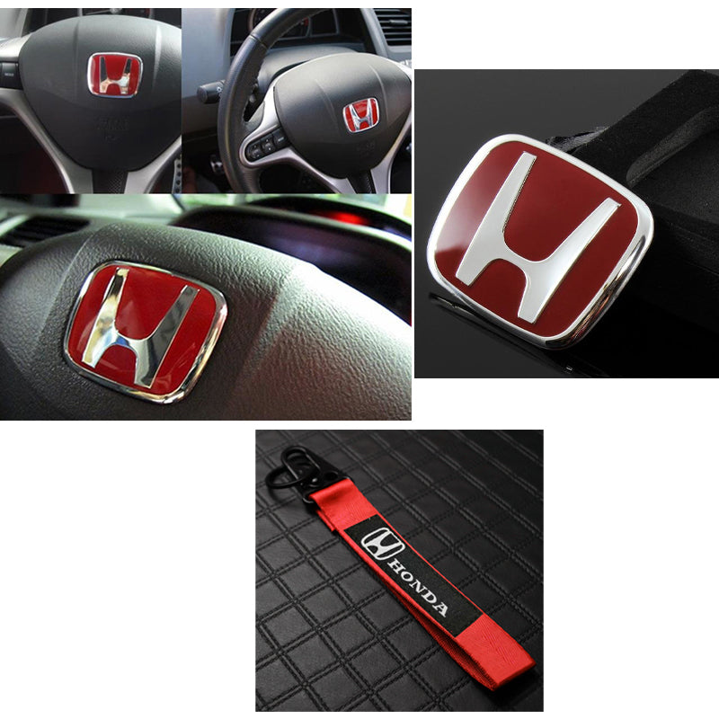 Honda Car Emblem Metal Keychain Collection