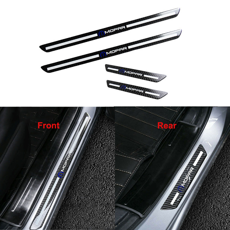 4pcs Car Door Sill Scuff Plate Guard Cover Stickers for Dodge Charger