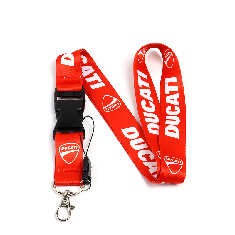 Red Ducati Racing Keychain LOGO Lanyard Quick Release Key chain