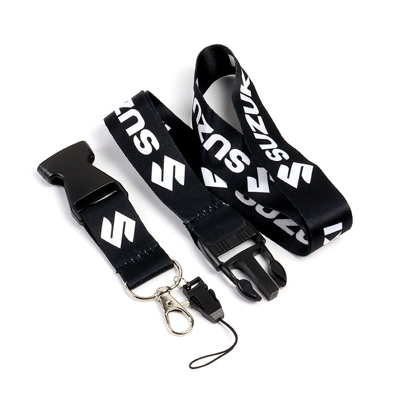 for Suzuki Racing Blue Biker Keychain Lanyard Motorcycle Key Chain Strap Tag