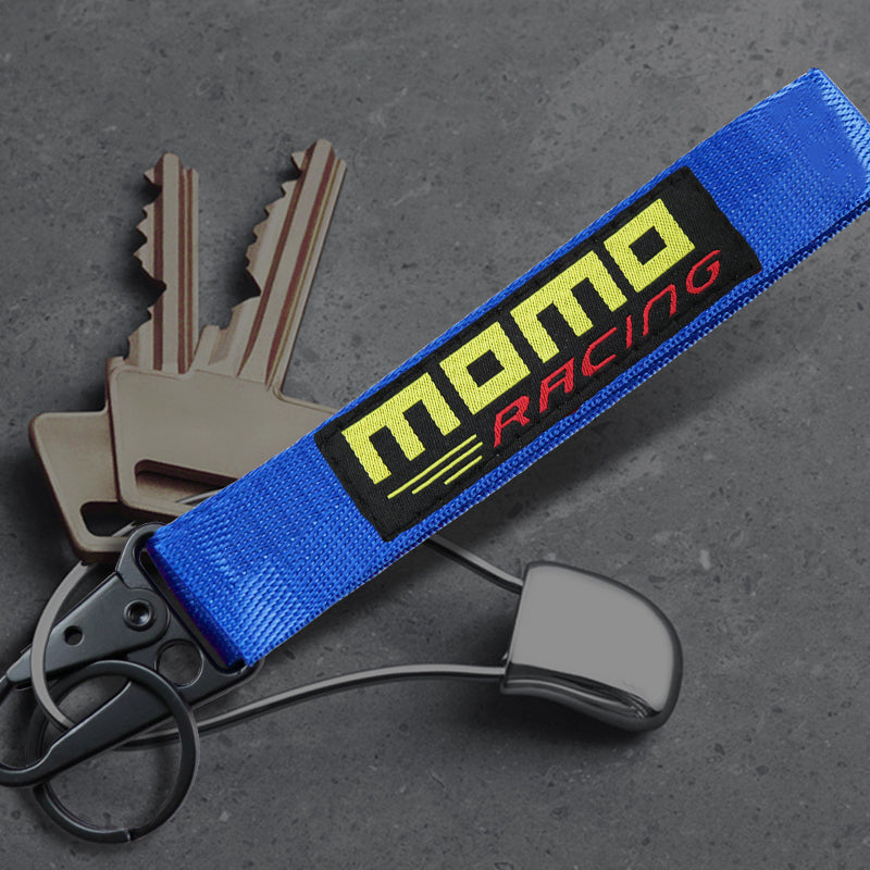 MOMO Blue Keychain with Metal Key Ring – MAKOTO_JDM