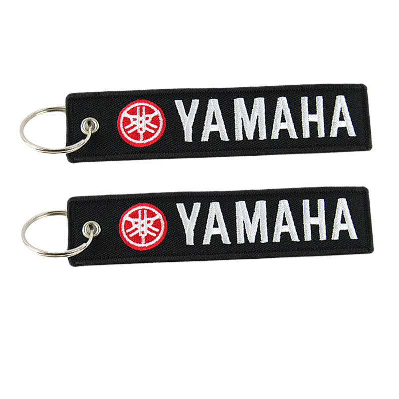 Black logo band key ring