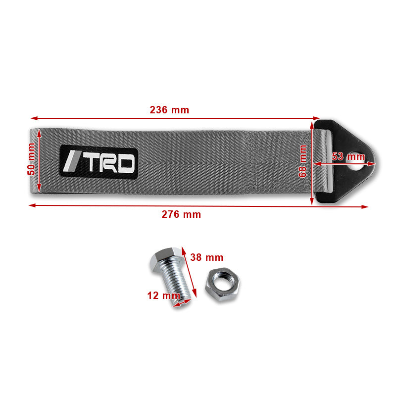 JDM TRD High Strength Tow Strap Front or Rear Bumper Towing Hook Black –  MAKOTO_JDM