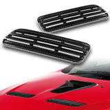 For 2008 - 2015 Mitsubishi Lancer Evolution 10 X JDM Racing Real Carbon Fiber Air Intake Bonnet Hood Vents