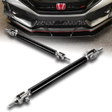 Adjustable 7" - 9" (100mm) Front Bumper Lip Splitter Diffuser Strut Rod Tie Support Bars -Black