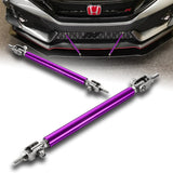 Adjustable 7" - 9" (100mm) Front Bumper Lip Splitter Diffuser Strut Rod Tie Support Bars -Purple