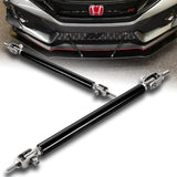 Adjustable 8" - 11" (150mm) Front Bumper Lip Splitter Diffuser Strut Rod Tie Support Bars -Black