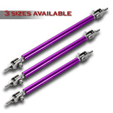 Adjustable 8" - 11" (150mm) Front Bumper Lip Splitter Diffuser Strut Rod Tie Support Bars -Purple