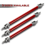 Adjustable 8" - 11" (150mm) Front Bumper Lip Splitter Diffuser Strut Rod Tie Support Bars -Red