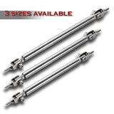 Adjustable 8" - 11" (150mm) Front Bumper Lip Splitter Diffuser Strut Rod Tie Support Bars -Silver