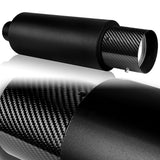 JDM N1 Style Universal 2.5" Inlet 4" Outlet Deep And Smooth Tone, Removable Silencer Pre-attached, Weld-On T-304 Exhaust Muffler -Black With Carbon Fiber Tip