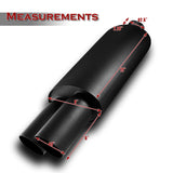 DTM Dual Tip Style Universal 2.5" Inlet 3" Outlet Deep And Smooth Tone Weld-On T-304 Exhaust High Flow Dual Tip Muffler -Black