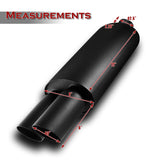 DTM Dual Slant Tip Style Universal 2.5" Inlet 3" Outlet Deep And Smooth Tone Weld-On T-304 Exhaust High Flow Dual Tip Muffler -Black