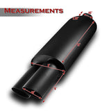 DTM Dual Slant Tip Style Universal 3" Inlet 3" Outlet Deep And Smooth Tone Weld-On T-304 Exhaust High Flow Dual Tip Muffler -Black