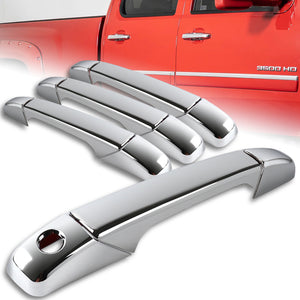 For 2007 - 2013 Chevrolet Chevy Silverado / Suburban Chrome Exterior Door Pull Handle Cover Caps 12PCS