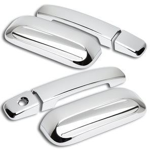 For 2005 - 2015 Nissan Xterra Mirror Chrome Exterior Door Pull Handle Lever Cover Cap Trim W/Out Passenger Keyhole 6PCS