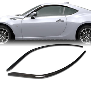 Real Carbon Fiber Tape On Side Window Sun Shield Rain Guard Visor For 2013 - 2020 Scion FRS Subaru BRZ