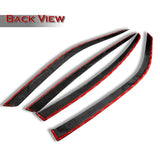 Real Carbon Fiber Tape On Side Window Sun Shield Rain Guard Visor For 2011 - 2021 Dodge Charger 4PCS