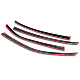 Real Carbon Fiber Tape On Side Window Sun Shield Rain Guard Visor For 2011 - 2021 Dodge Charger 4PCS