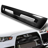 For 2008 - 2015 Mitsubishi Lancer Evolution EVO 10 Only Real Carbon Fiber Front Bumper Grille Grill Outline Trim Overlay Cover