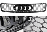 RS4 Style For 1996 - 2001 Audi A4 S4 B5 Front Bumper Mesh Grille Grill Outline Trim Overlay Cover -Black ABS