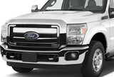 For 2011 - 2016 Ford F250 F350 F450 F550 Super Duty Front Bumper Grille Grill Outline Trim Overlay Cover -Chrome