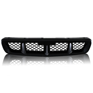 MUG Style For 1996 - 1998 Honda Civic Front Bumper Mesh Grille Grill Outline Trim Overlay Cover -Black ABS