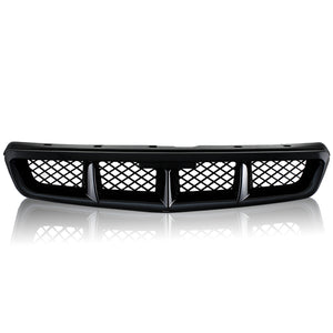 MUG Style For 1999 - 2000 Honda Civic Front Bumper Mesh Grille Grill Outline Trim Overlay Cover -Black ABS