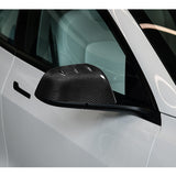 Side View Mirror Covers Cap Trim For 2017-2023 Tesla Model 3 -Real Carbon Fiber