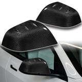 Side View Mirror Covers Cap Trim For 2017-2023 Tesla Model 3 -Real Carbon Fiber