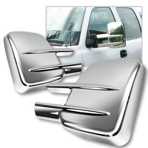 Side View Mirror Covers Cap Trim For 1999-2014 Chevrolet Silverado / GMC Sierra 2500HD 3500HD -Chrome ABS