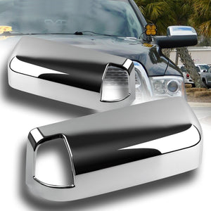 Side View Mirror Covers Cap For 2009-2018 Dodge Ram 1500 2500 3500 4500 5500 With Turn Signal Cut -Chrome ABS