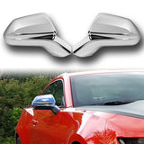 Side View Mirror Covers Cap For 2016-2022 Chevrolet Chevy Camaro -Chrome ABS