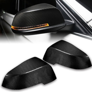 Side View Mirror Covers Cap For 2012-2018 BMW 5 / 6 / 7-Series F10 F11 F12 F13 F01 F02 -Real Carbon Fiber