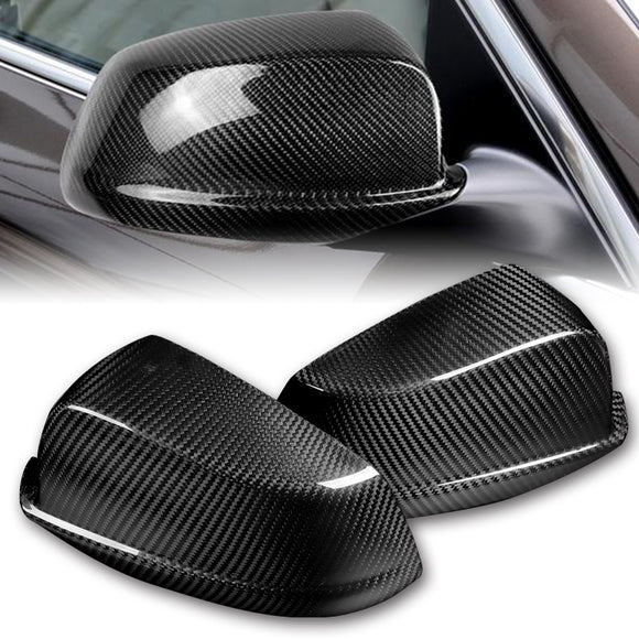 Side View Mirror Covers Cap For 2010-2013 BMW 5-Series F10 F11 F18 -Real Carbon Fiber