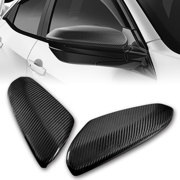 Side View Mirror Covers Cap For 2016-2020 Honda Civic 10th -Real Carbon Fiber