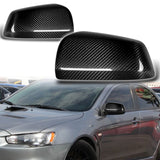 Side View Mirror Covers Cap For 2008-2017 Mitsubishi Lancer EVO 10 -Real Carbon Fiber