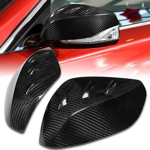 Side View Mirror Covers Cap For 2014-2023 Infiniti Q50 Q60 Q70 QX30 -Real Carbon Fiber