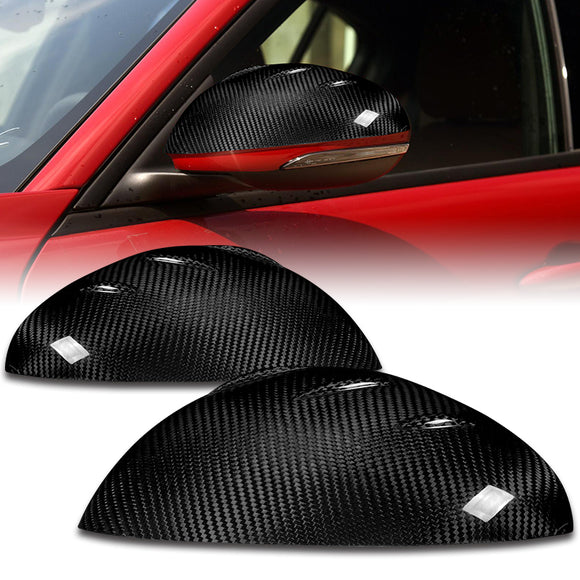 Side View Mirror Covers Cap For 2017-2023 Alfa Romeo Giulia -Real Carbon Fiber