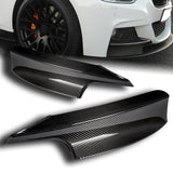 For 2012-2018 BMW 3-Series M-Sport Real Carbon Fiber Front Bumper Splitter Spoiler Lip 2PCS